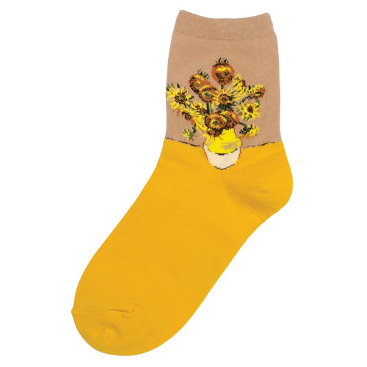 Gents Van Gogh Sunflowers Yellow Socks