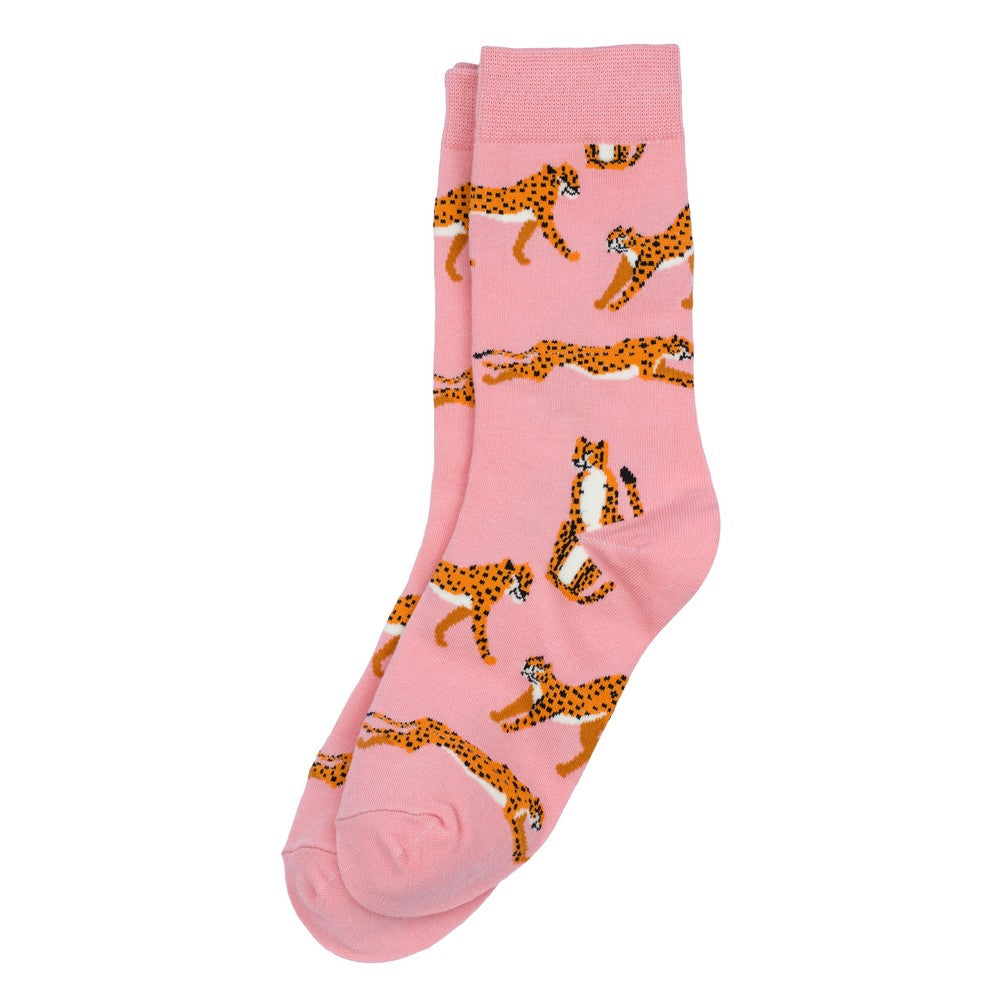 Ladies Cheetahs Pink Socks