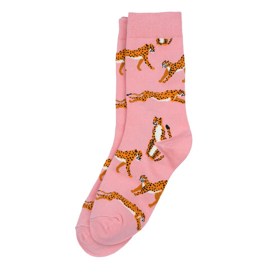 Ladies Cheetahs Pink Socks