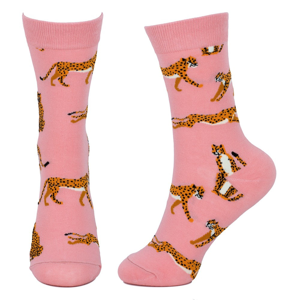 Ladies Cheetahs Pink Socks