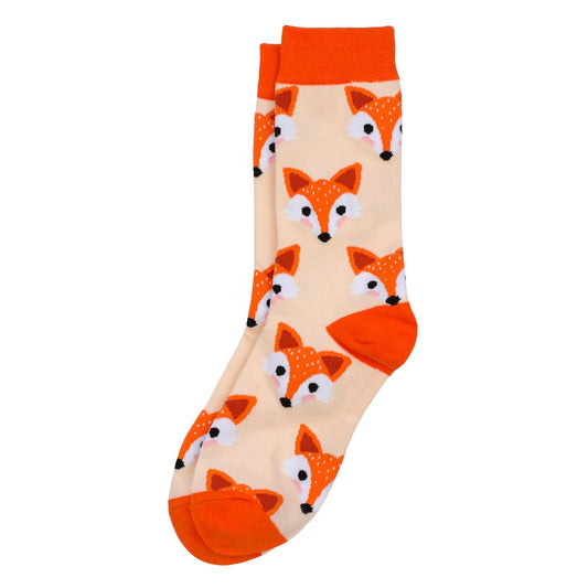 Ladies Fox Head Orange Socks