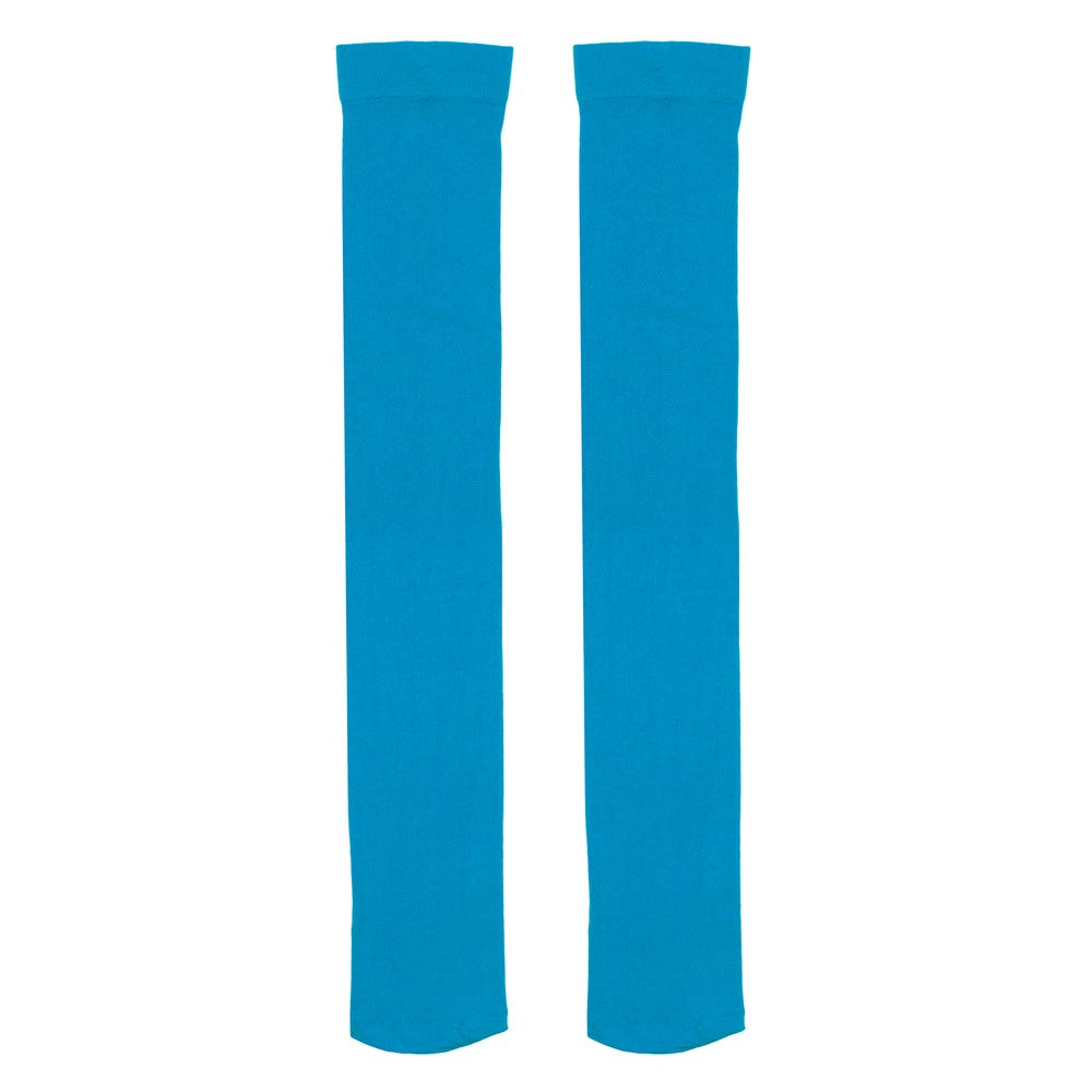 Ladies Mary Quant Inspired Over Knee Turquoise Blue Socks