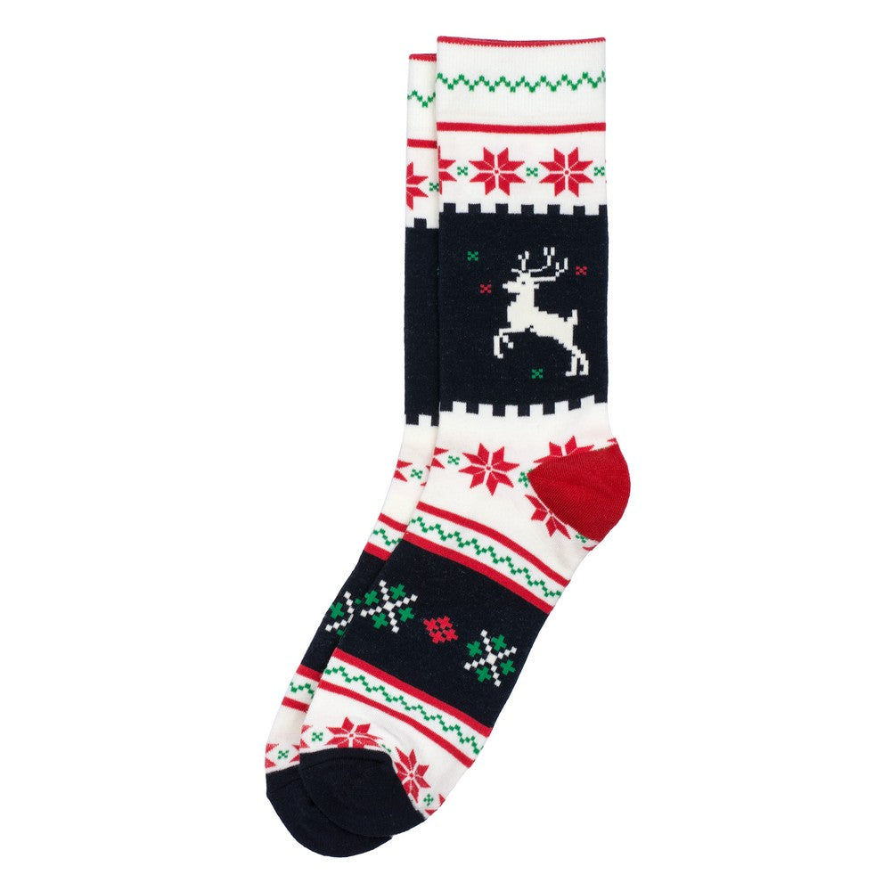 Men's Scandi Reindeer Christmas Socks – Multicoloured