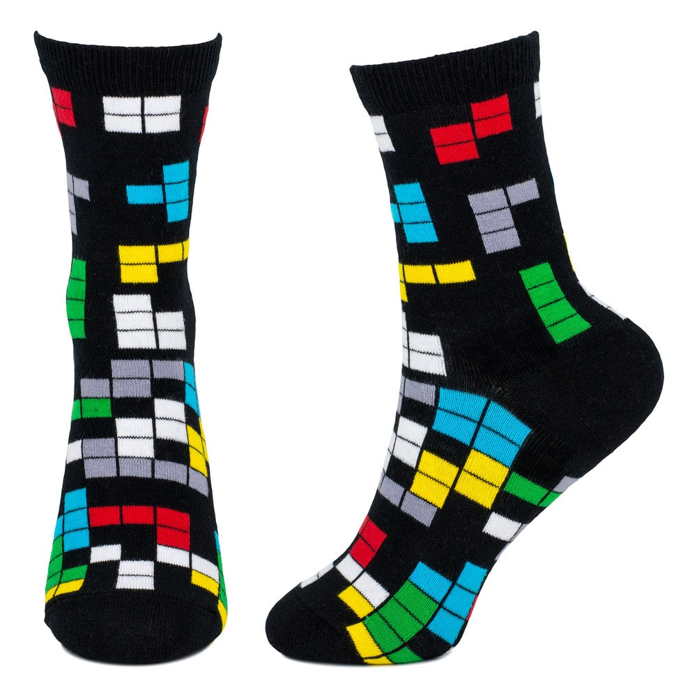 Ladies Tetris Black Socks