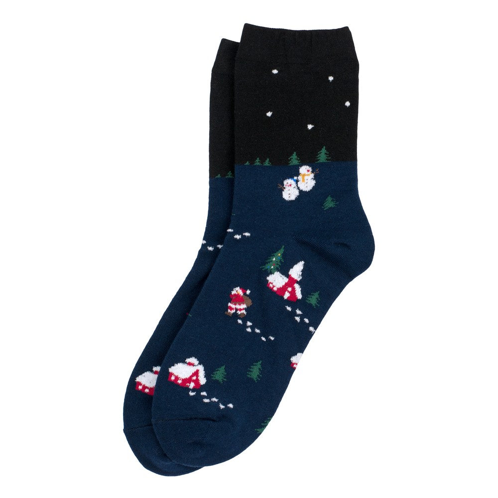 Ladies North Pole Socks – Navy Blue