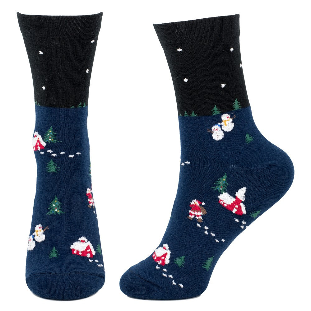 Ladies North Pole Socks – Navy Blue