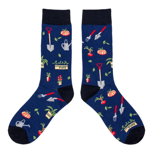 Gents Gardening Tools Navy Blue Socks