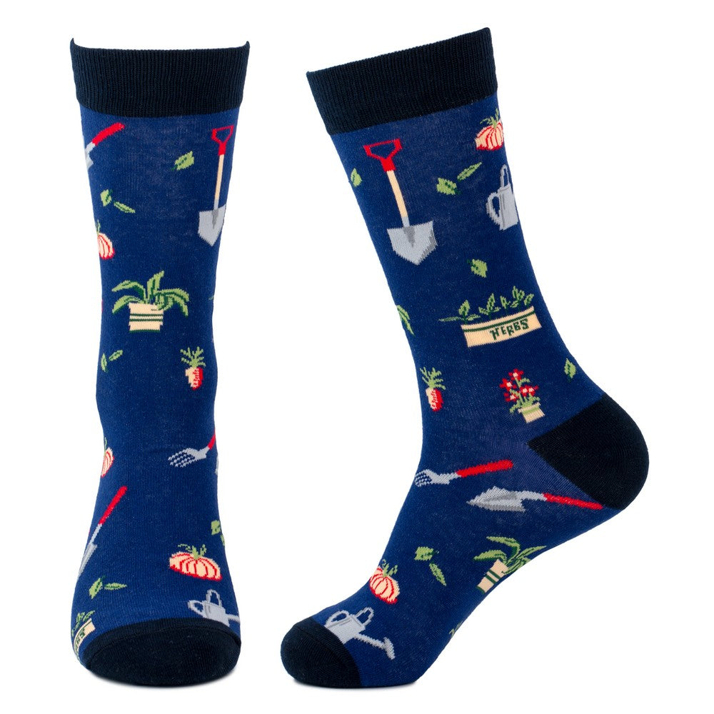 Men's Gardening Tools Navy Blue Socks