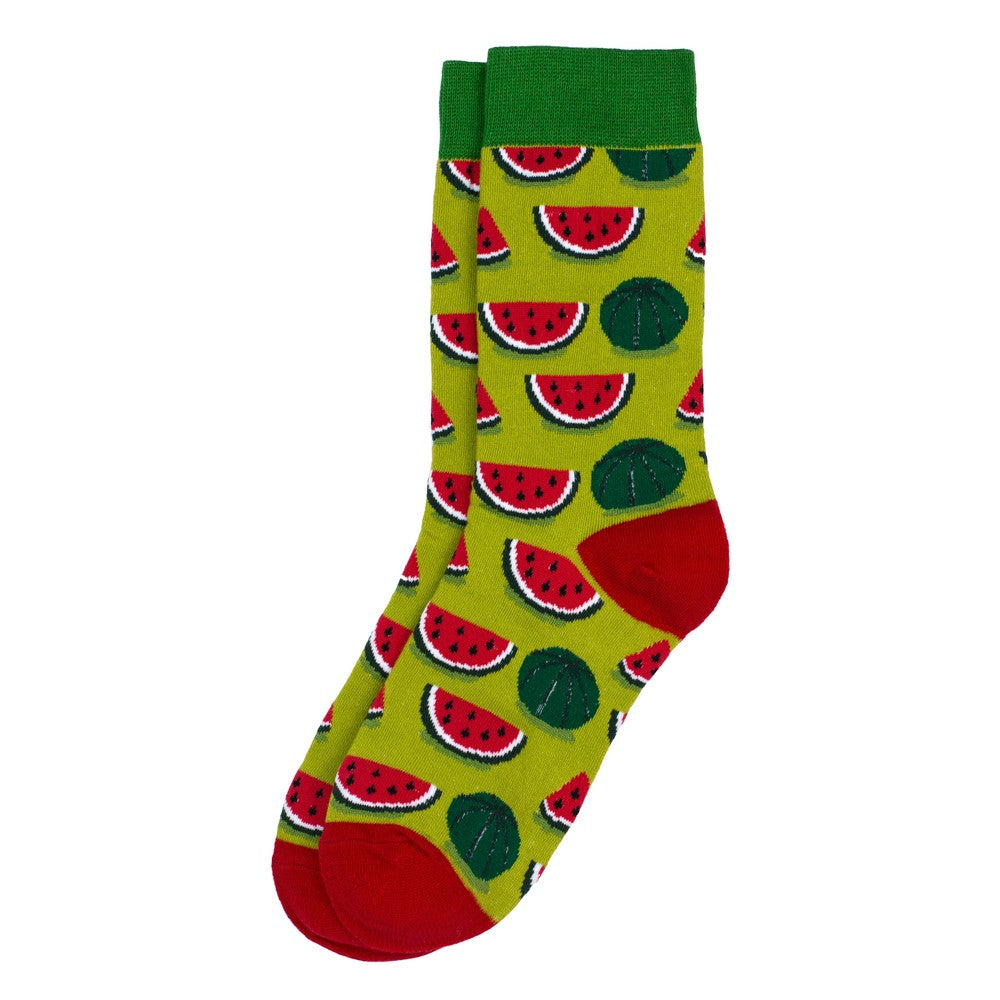 Ladies Watermelon Slice Green Socks