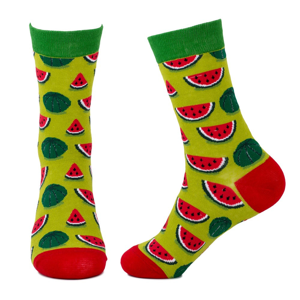 Ladies Watermelon Slice Green Socks