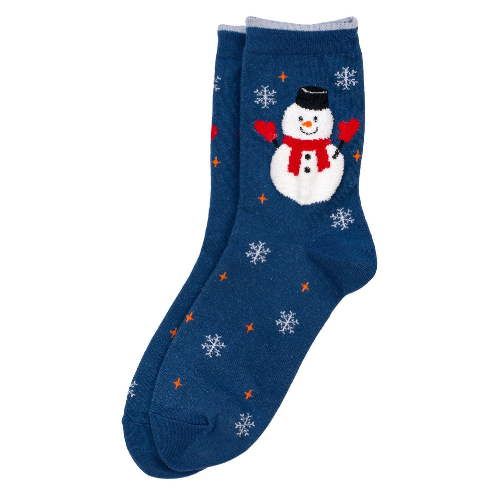Ladies Classic Snowman Christmas Socks