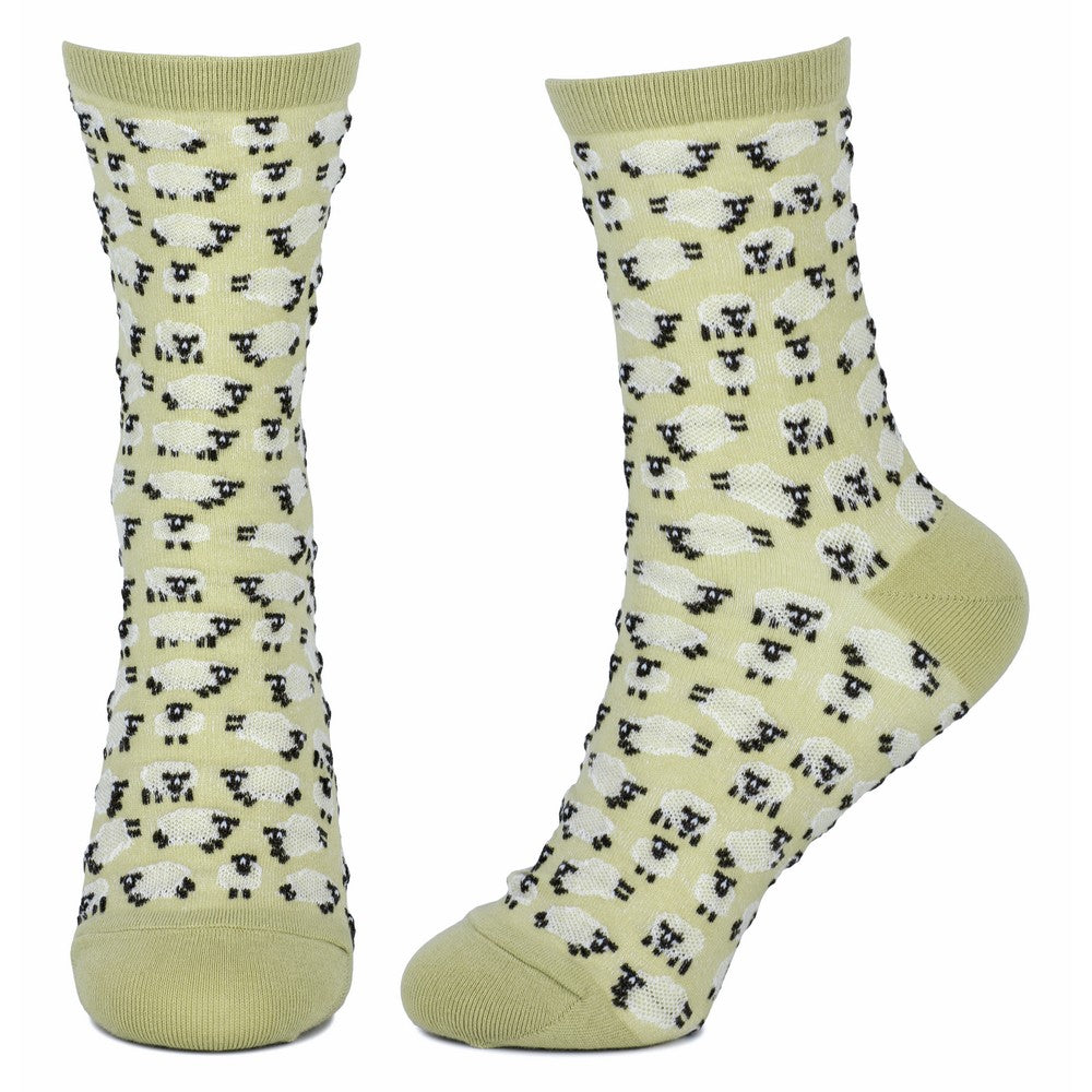 Ladies Sheep Flock Green Socks