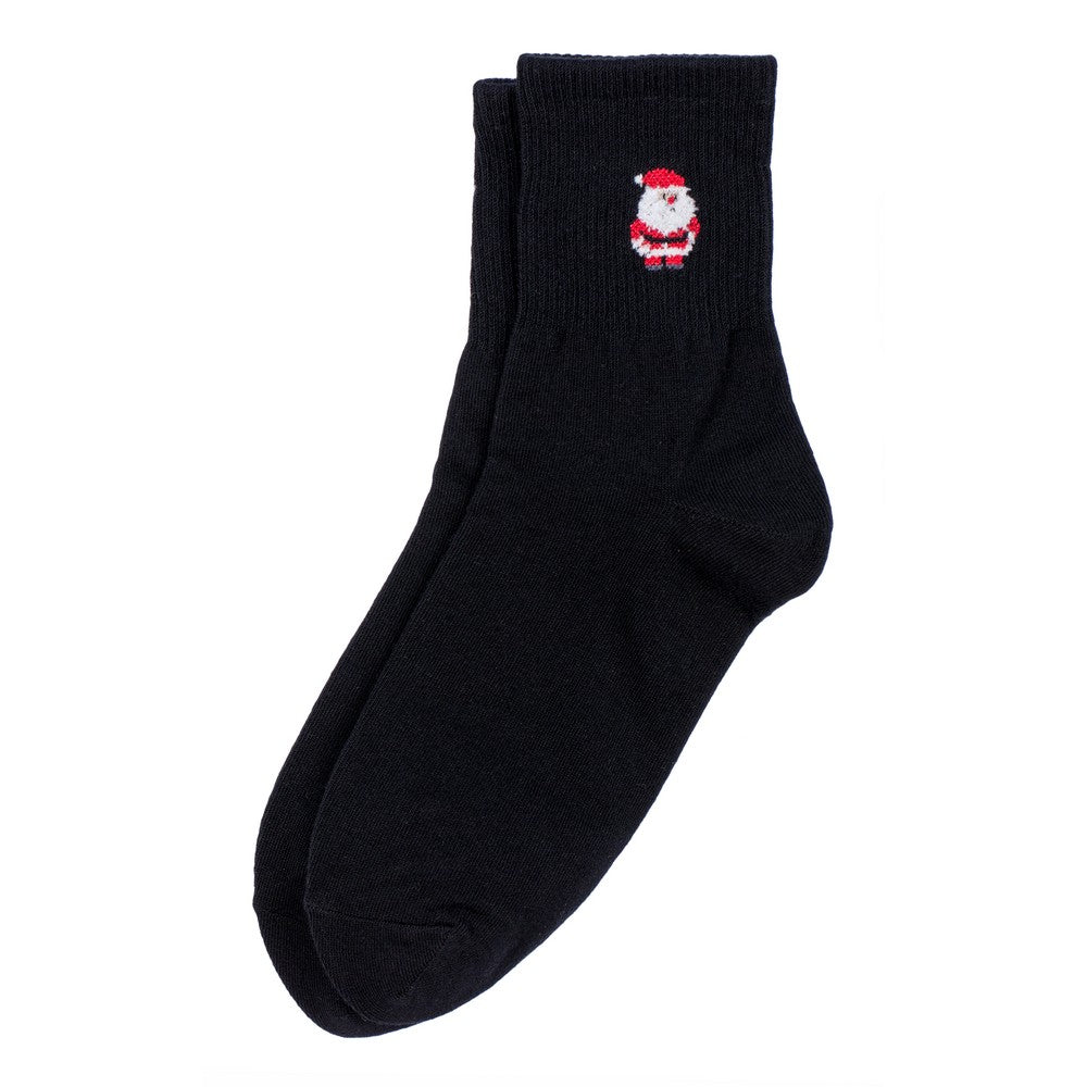 Ladies Santa Tiny Icon Socks – Black