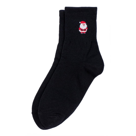 Ladies Santa Tiny Icon Socks – Black