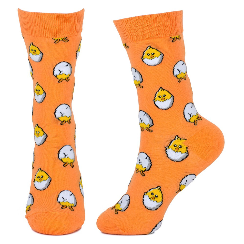 Ladies Don't Count Your Chicken Before They Hatch Yellow Socks