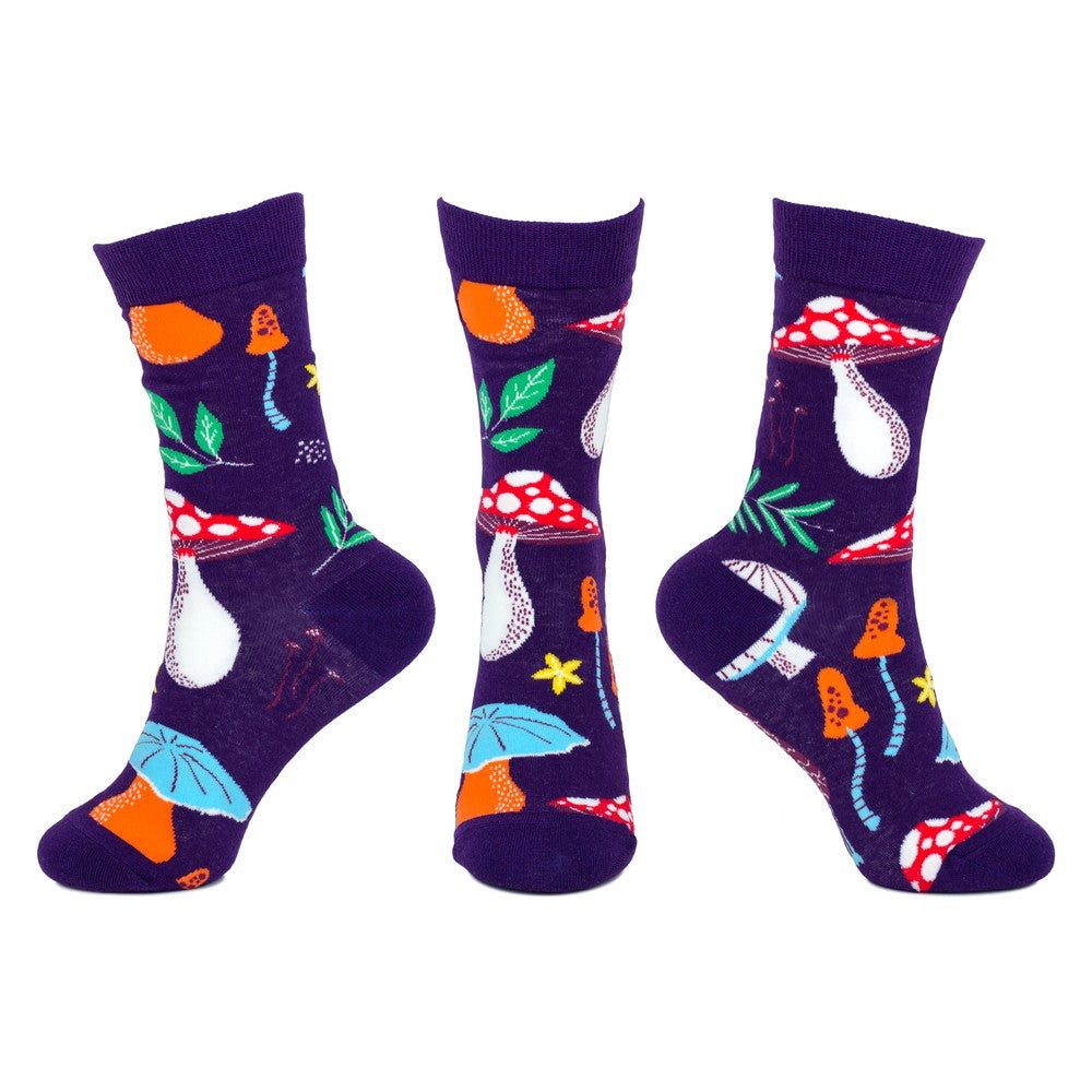 Ladies Fantastic Fungi Purple Socks