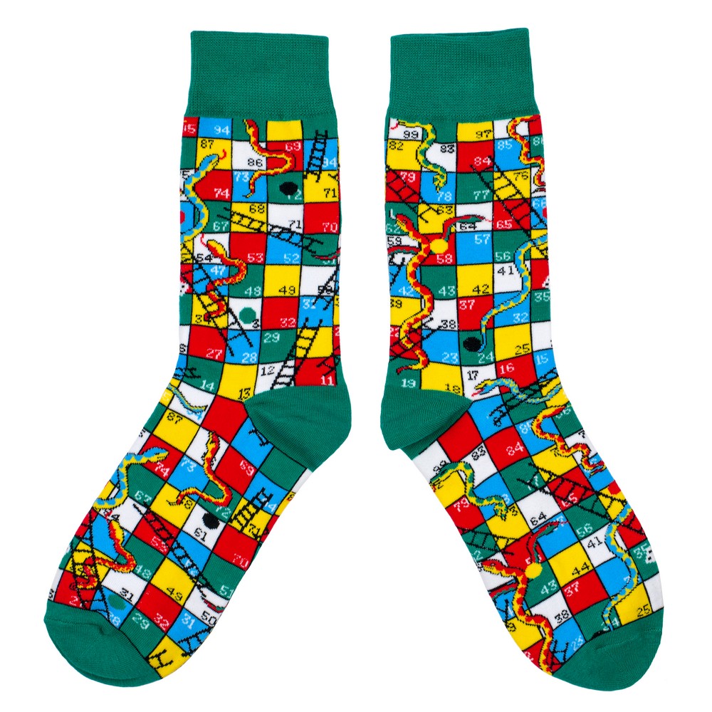 Ladies snakes & ladders socks made of Cotton & Spandex