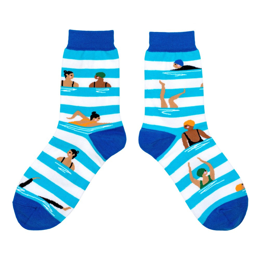 Ladies Splash Stripe Socks
