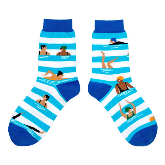 Ladies Splash Stripe Socks