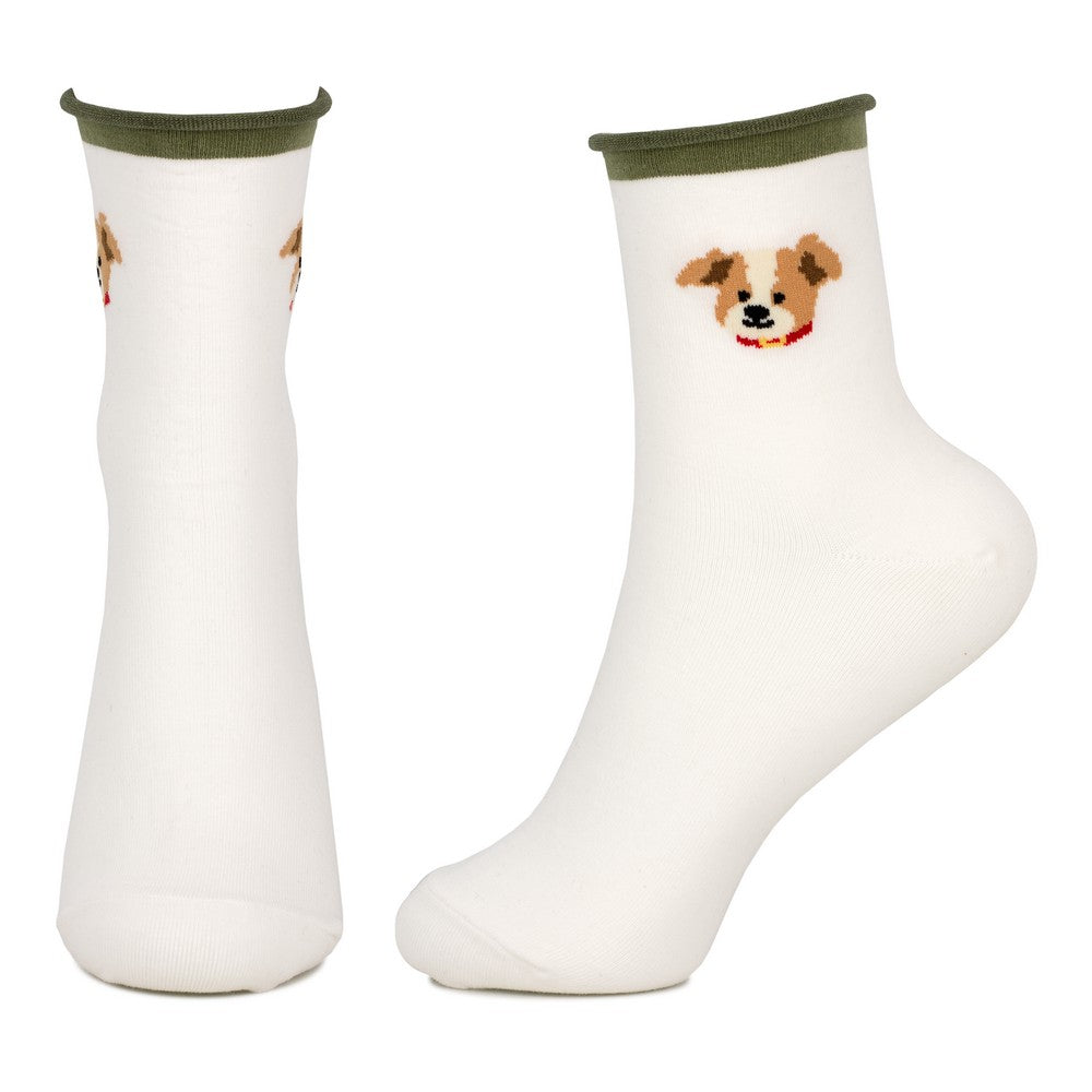 Ladies Man's Best Friend White Socks
