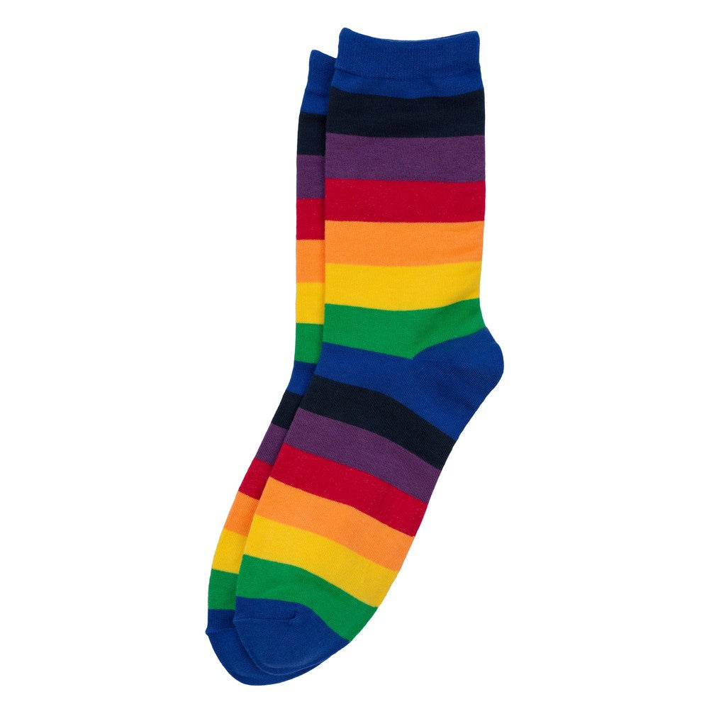 Mens Blue Rainbow Stripe Socks 